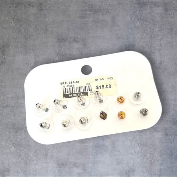 Six pairs of earrings by Aldo, NWT - Picture 3 of 4